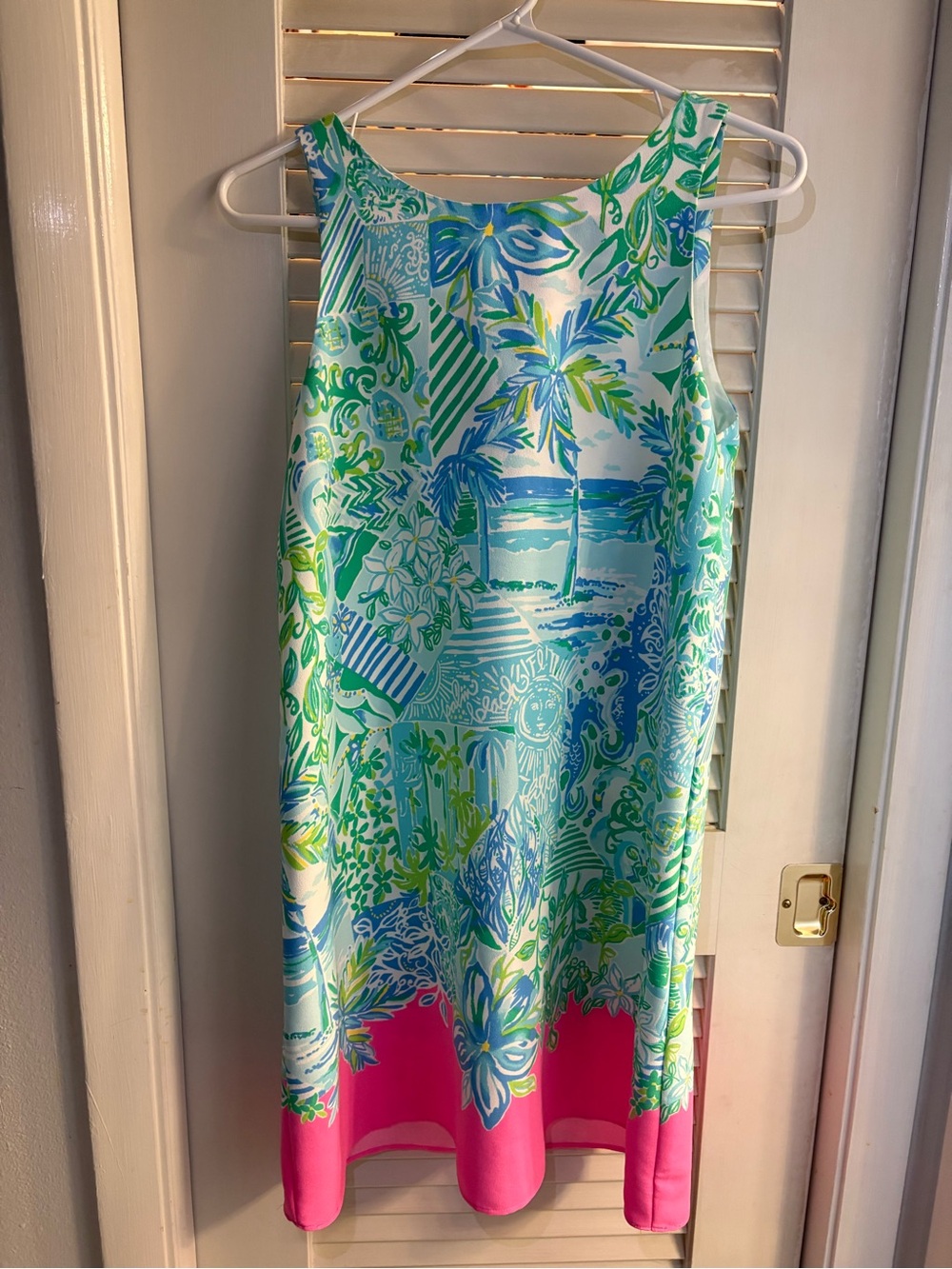 Lilly Pulitzer Blue, Green & Pink Tropical Mini Skirt